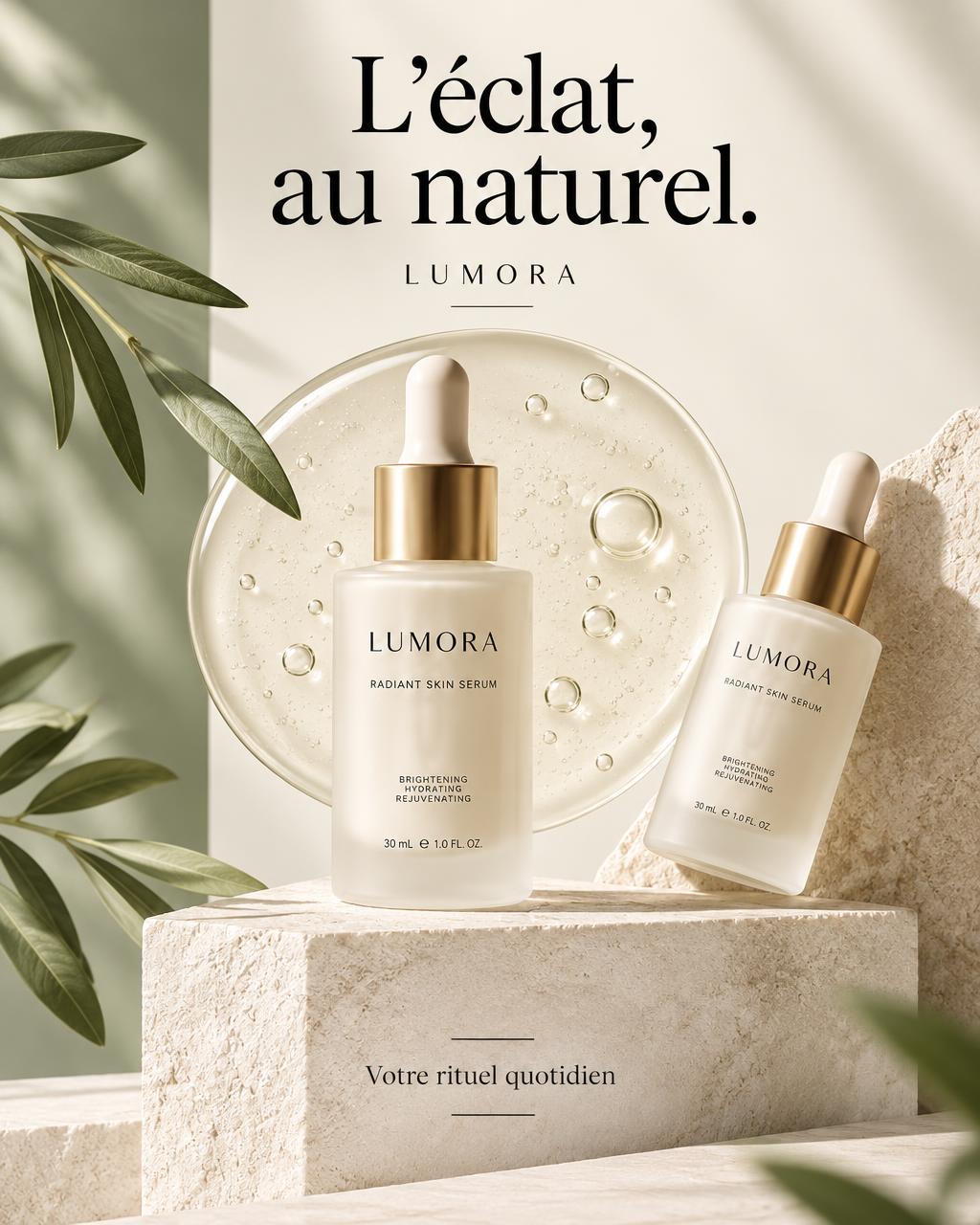Beauté & e-commerce : mise en scène produit pour lumora.skin