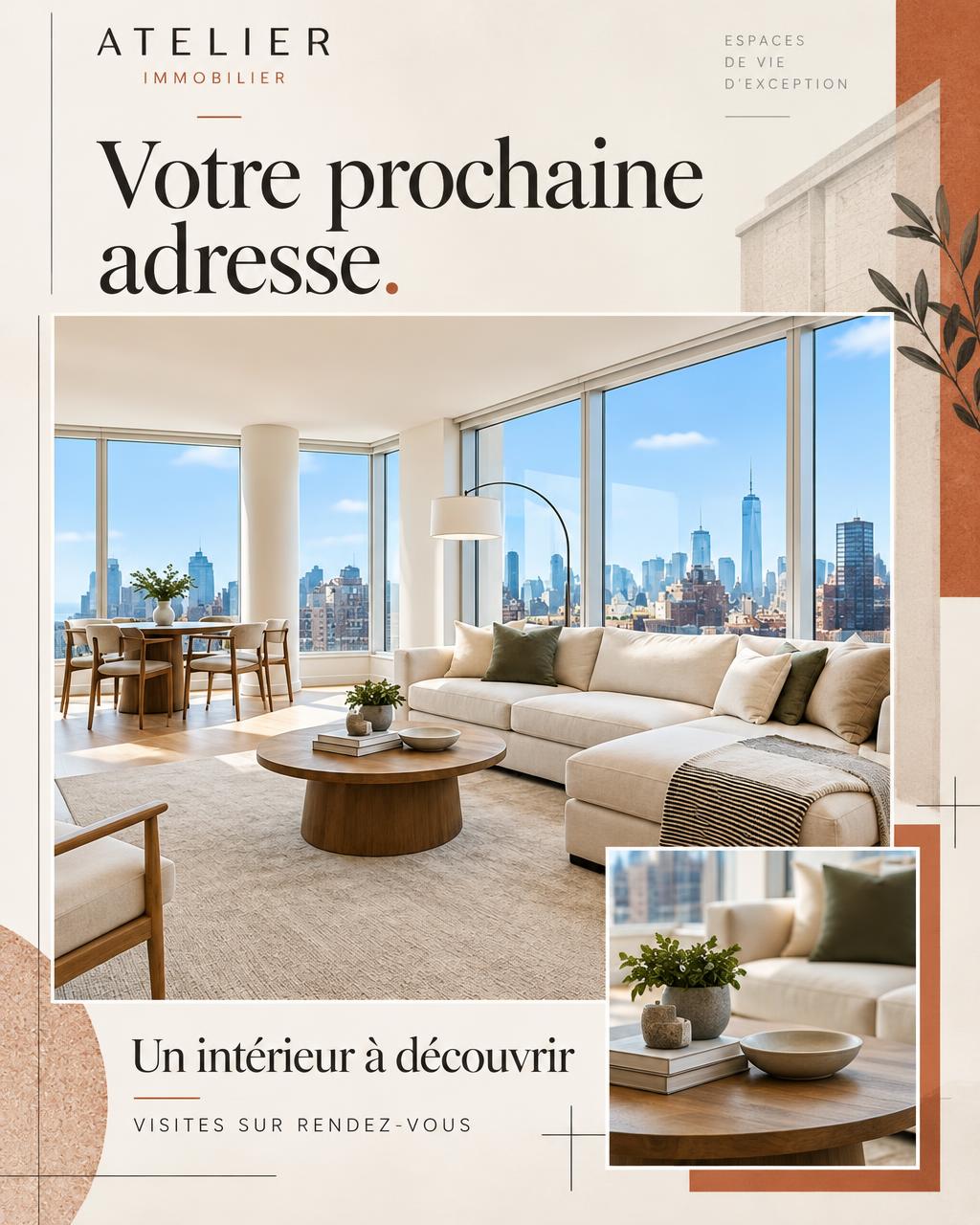 Immobilier : montage éditorial pour atelier.immo